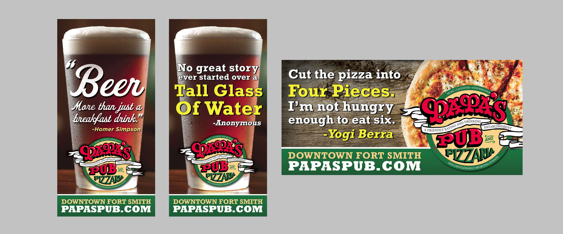 Papas Pub ad campaign